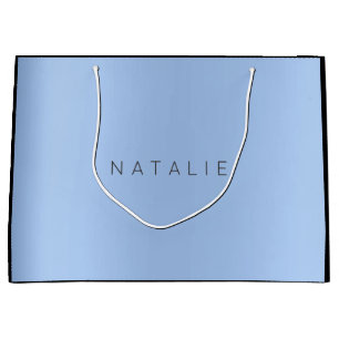 Name Baby Blue  Pearly Minimal Gift Large Gift Bag