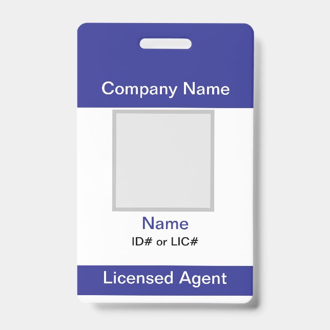 Name Badge Basic Insurance or Real Estate (Front)