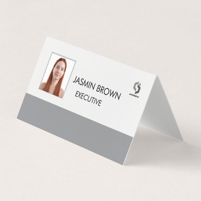 Name Badge Card & Custom QR Code Employee (Front)