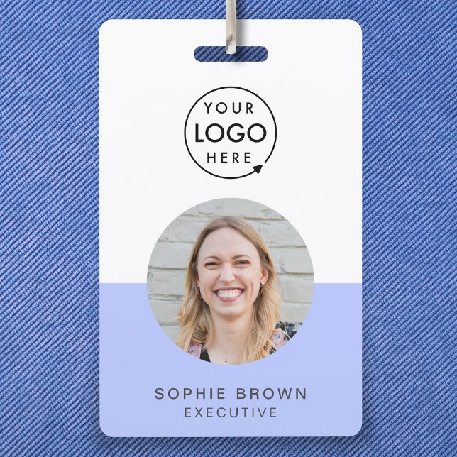 Name Badge Card | Custom QR Code Employee ID Badge (Create a custom photo ID badge with logo, title, and QR code for a polished team look)