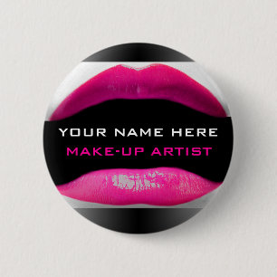 Name Badge For Make-Up Artists Button