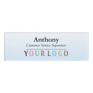 Name Badge Magnet Custom Logo Employee Staff Large