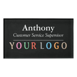 Name Badge Magnet Custom Logo Employee Staff Large