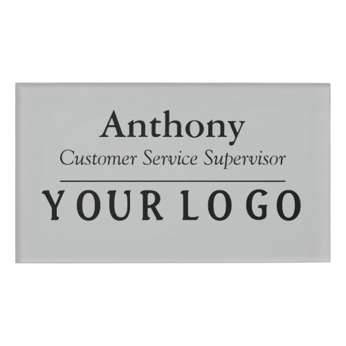 Name Badge Magnet Custom Logo Employee Staff Large