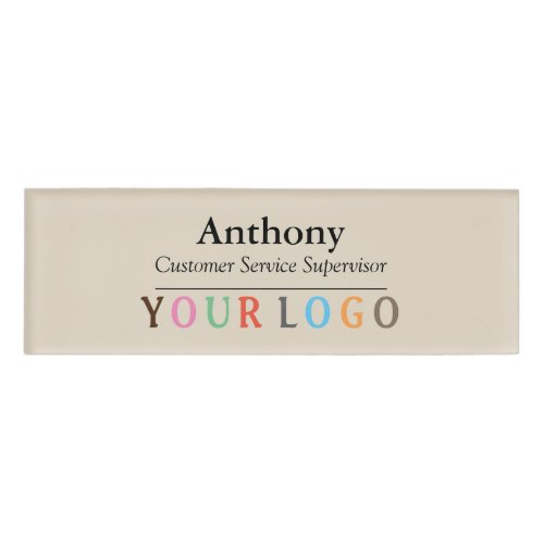 Name Badge Magnet Custom Logo Employee Staff Large
