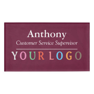 Name Badge Magnet Custom Logo Employee Staff Large
