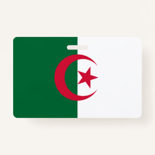 Name Badge with flag of Algeria