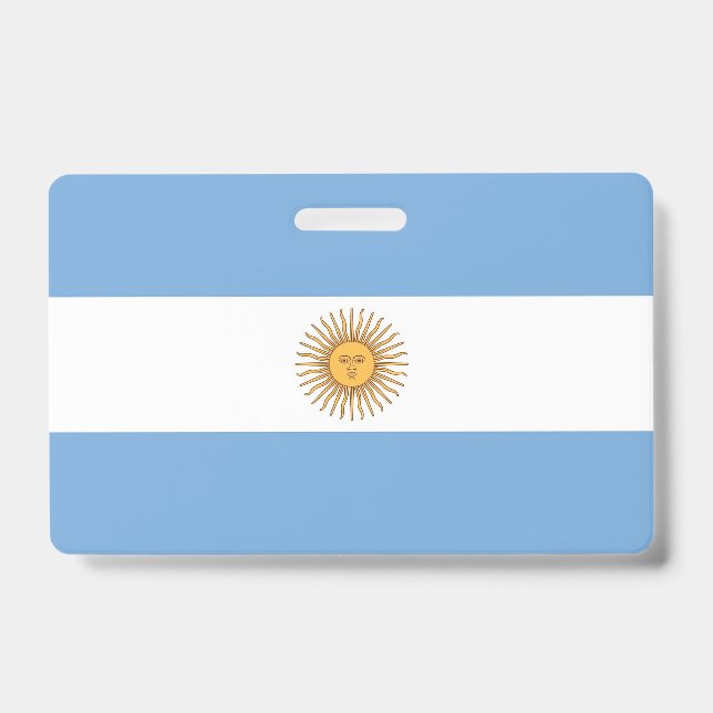 Name Badge with flag of Argentina (Front)