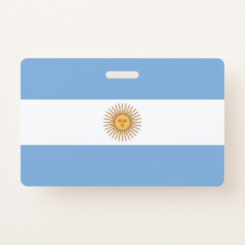 Name Badge with flag of Argentina