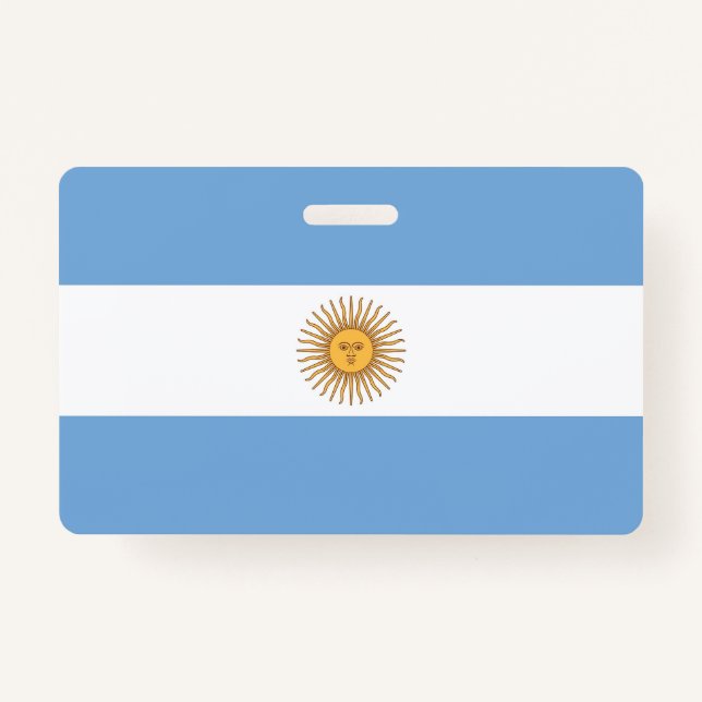Name Badge with flag of Argentina (Front)