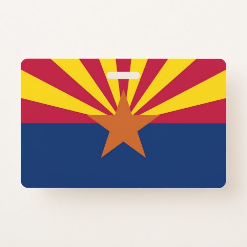 Name Badge with flag of Arizona State USA