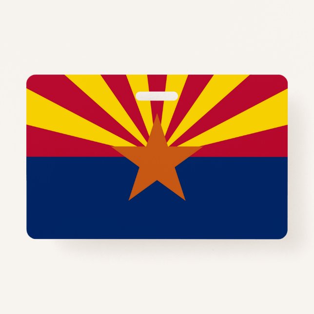 Name Badge with flag of Arizona State, USA (Front)