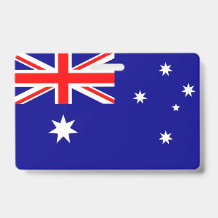 Name Badge with flag of Australia