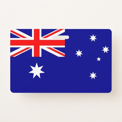 Name Badge with flag of Australia