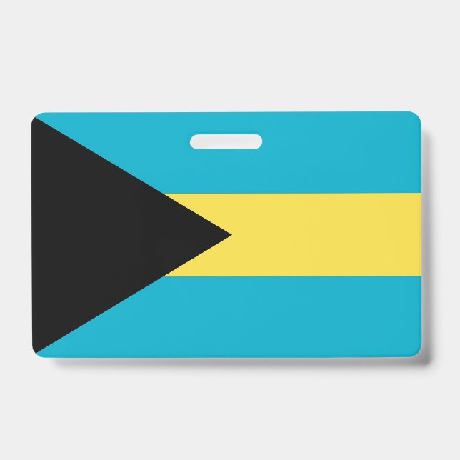 Name Badge with flag of Bahamas (Front)