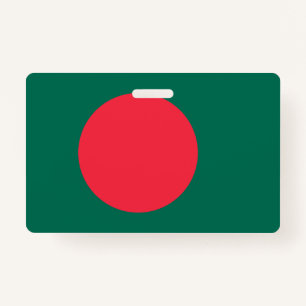 Name Badge with flag of Bangladesh