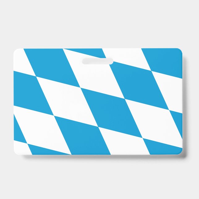 Name Badge with flag of Bavaria, Germany (Front)