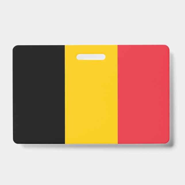 Name Badge with flag of Belgium (Front)