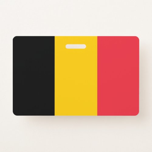 Name Badge with flag of Belgium