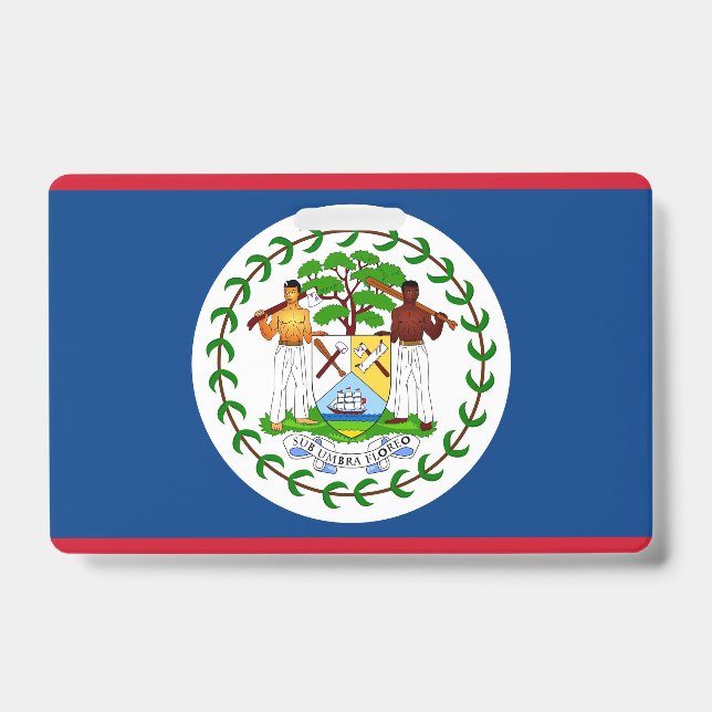 Name Badge with flag of Belize (Front)