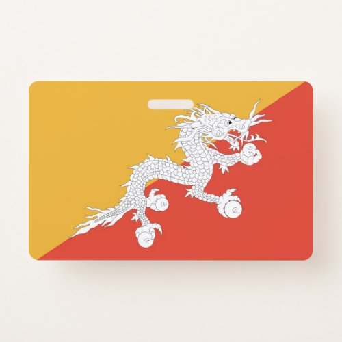 Name Badge with flag of Bhutan