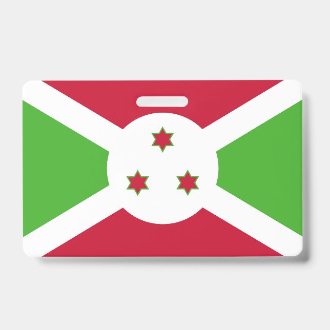 Name Badge with flag of Burundi (Front)