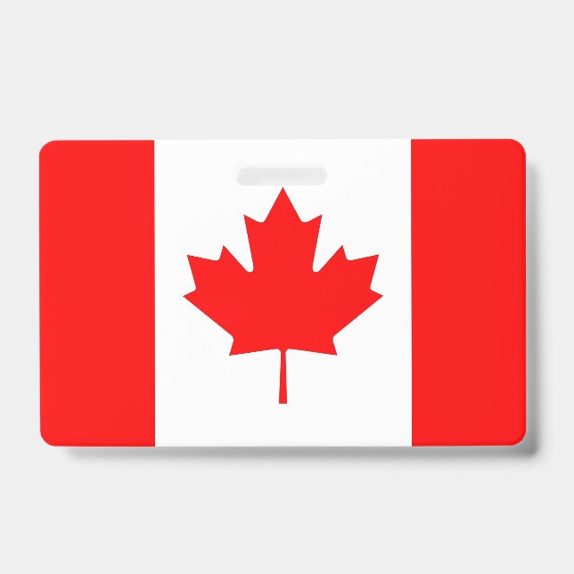 Name Badge with flag of Canada (Front)