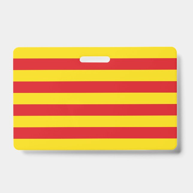 Name Badge with flag of Catalonia (Front)