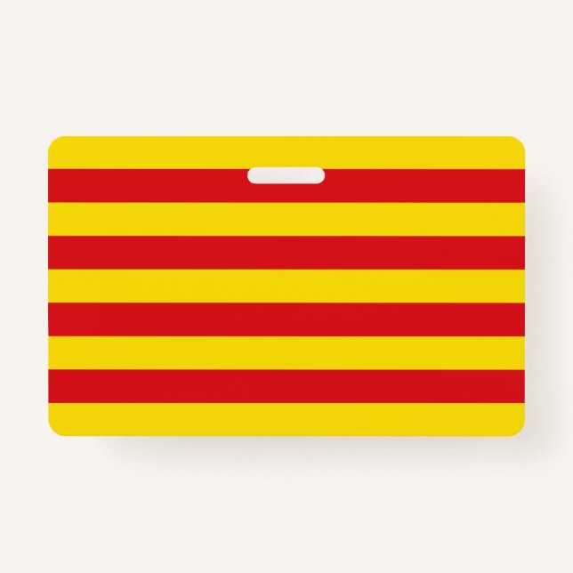 Name Badge with flag of Catalonia (Front)