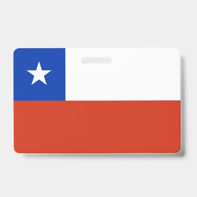 Name Badge with flag of Chile (Front)