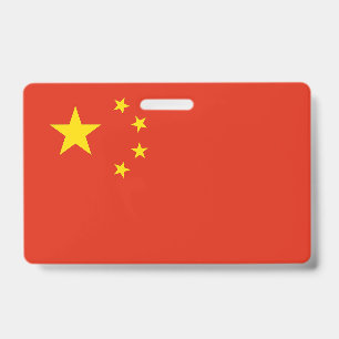 Name Badge with flag of China