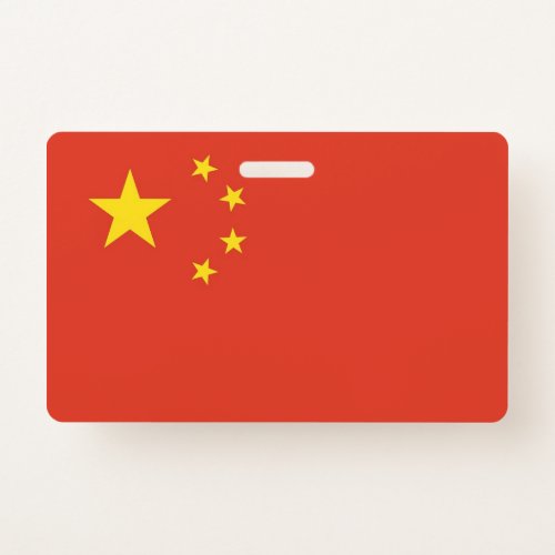 Name Badge with flag of China