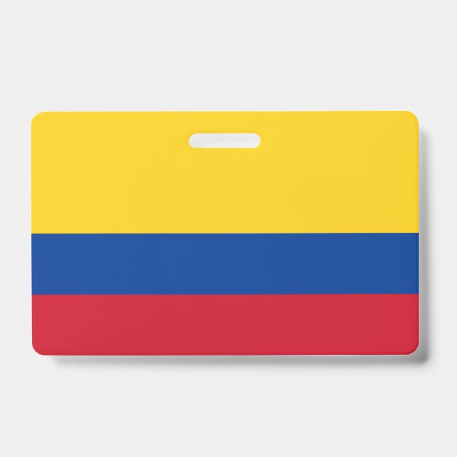 Name Badge with flag of Colombia (Front)