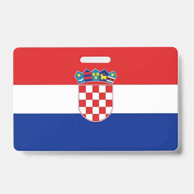 Name Badge with flag of Croatia (Front)