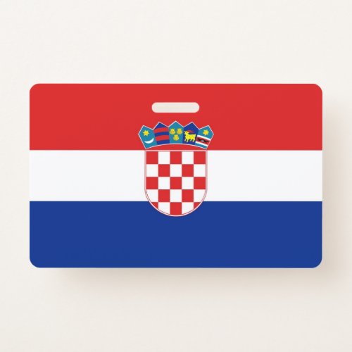 Name Badge with flag of Croatia