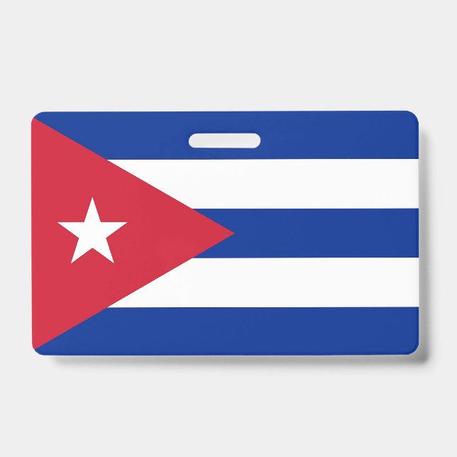 Name Badge with flag of Cuba (Front)