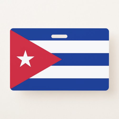Name Badge with flag of Cuba