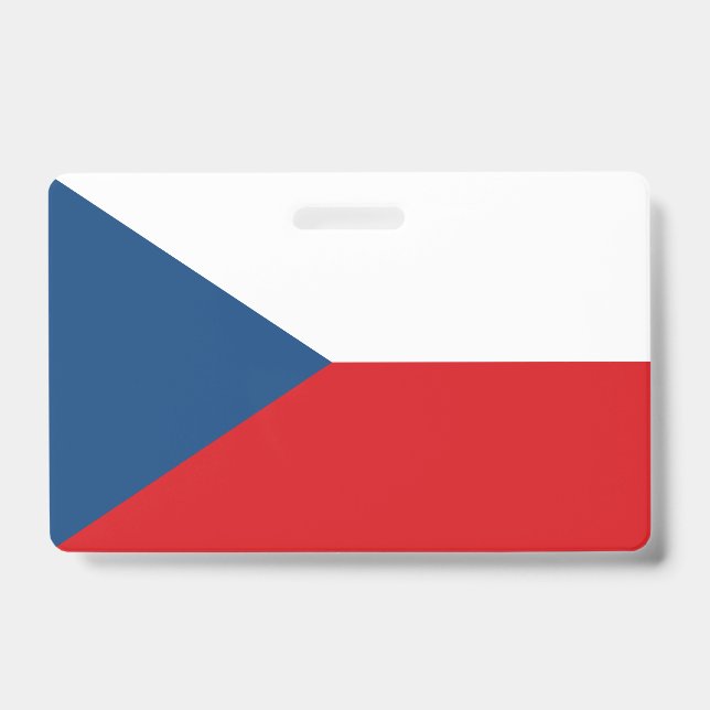 Name Badge with flag of Czechia (Front)