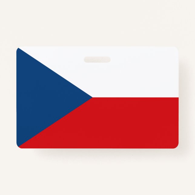 Name Badge with flag of Czechia (Front)