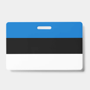 Name Badge with flag of Estonia