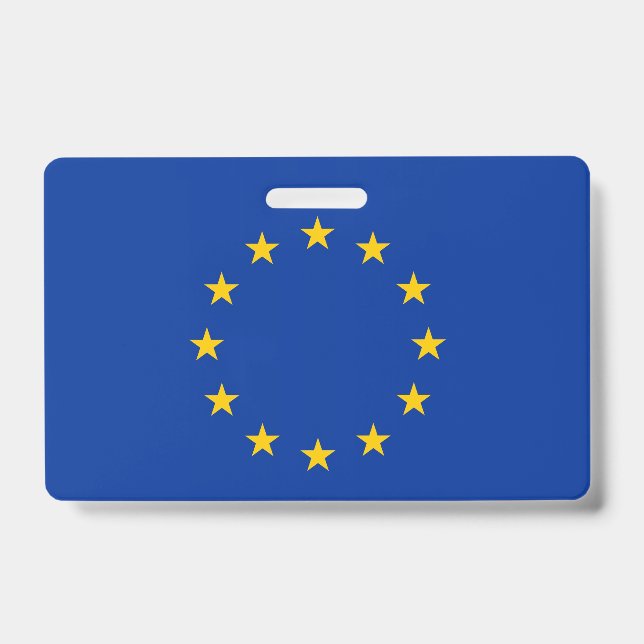 Name Badge with flag of European Union (Front)