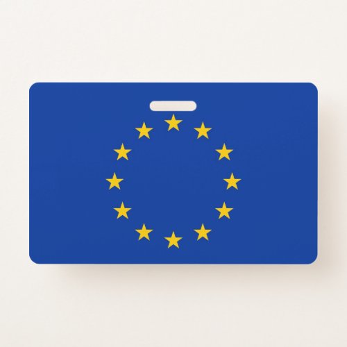 Name Badge with flag of European Union