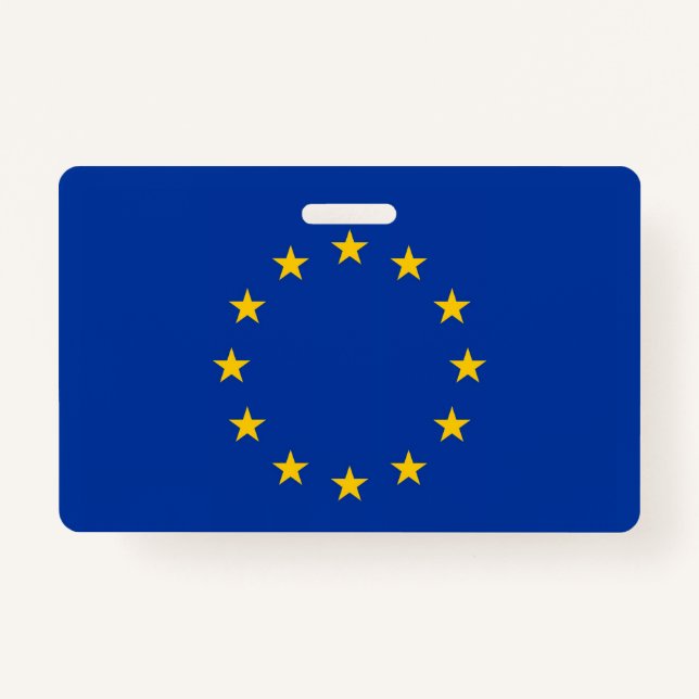 Name Badge with flag of European Union (Front)