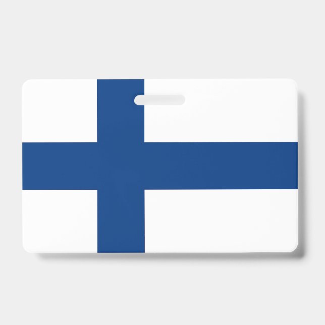 Name Badge with flag of Finland (Front)