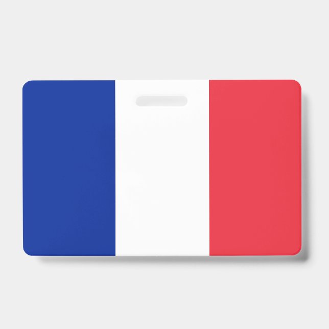 Name Badge with flag of France (Front)