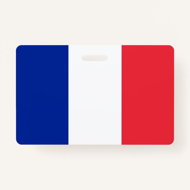 Name Badge with flag of France (Front)