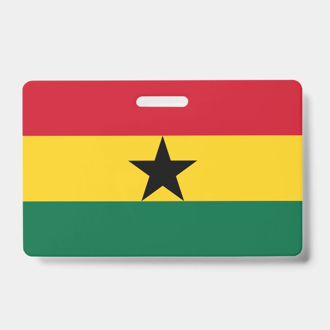 Name Badge with flag of Ghana (Front)