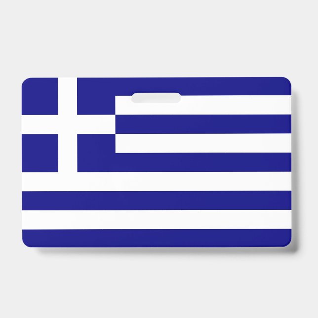 Name Badge with flag of Greece (Front)