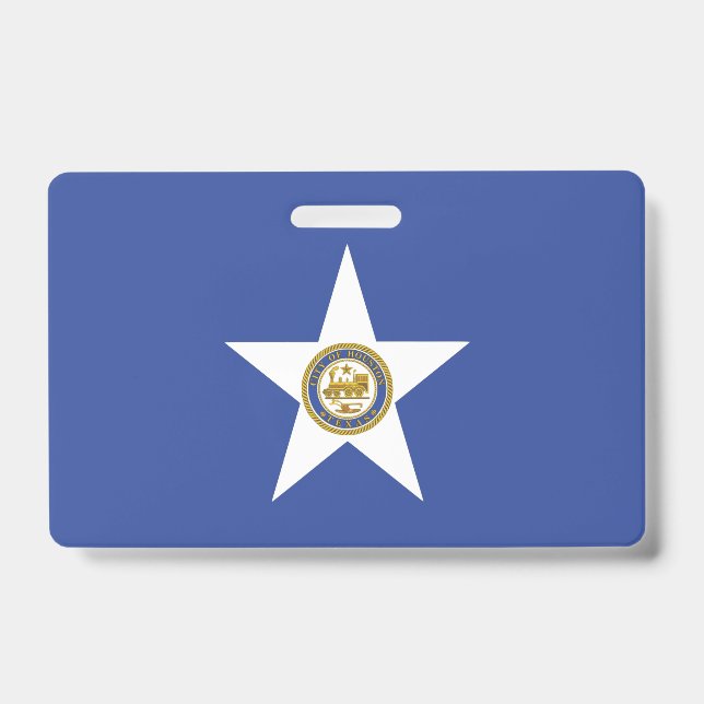 Name Badge with flag of Houston City (Front)