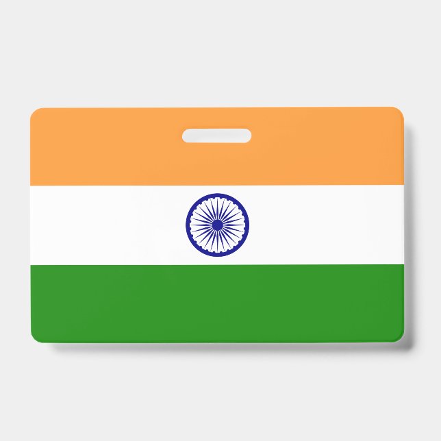 Name Badge with flag of India (Front)